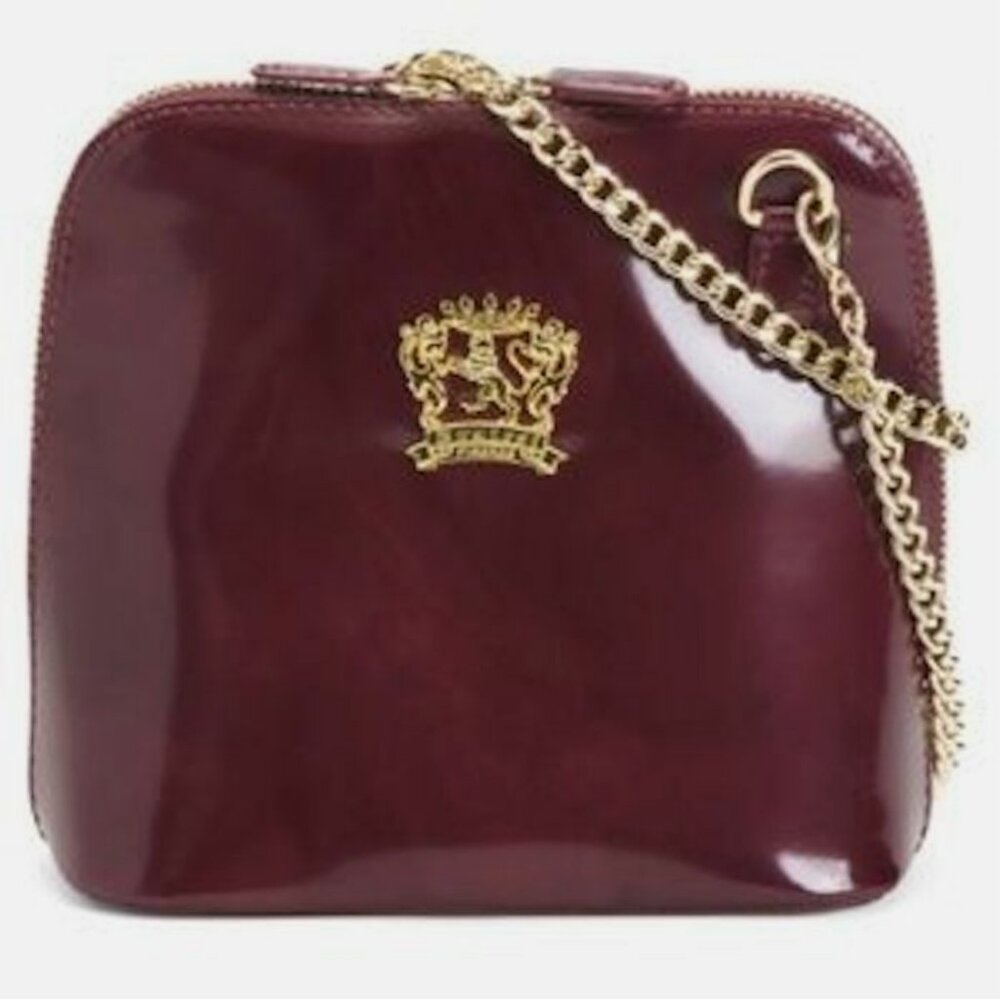 Pratesi Leather Dome Crossbody Handbag Purse